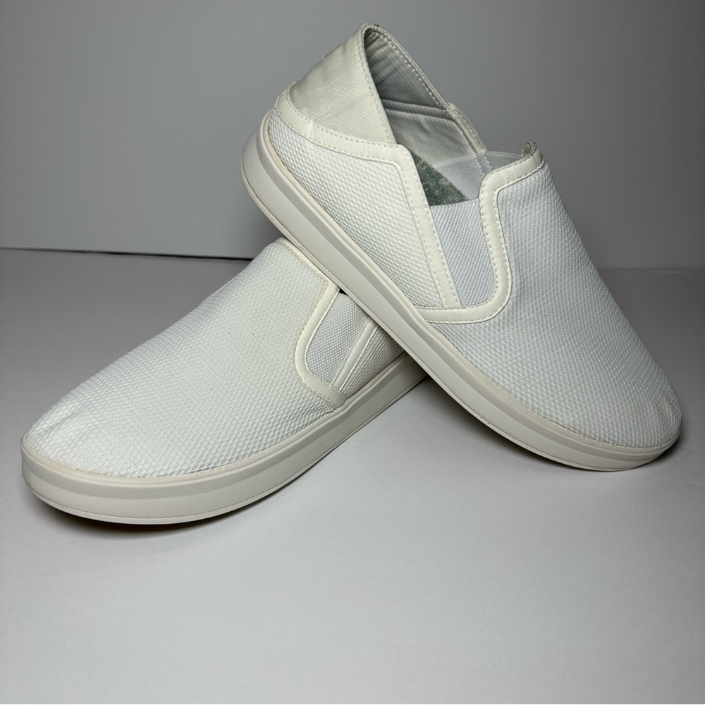 Olukai Womens White Ki'ihele Slip On Active Sneaker Size 10